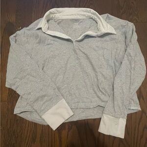 Aerie Gray Crew Neck Sweater